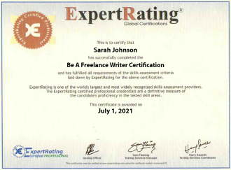 ExpertRating Online Freelance Writer Course