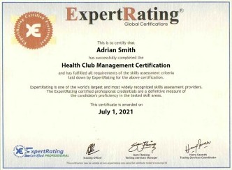 Health Club Management Certification