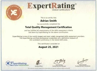 Total Quality Management Certificate