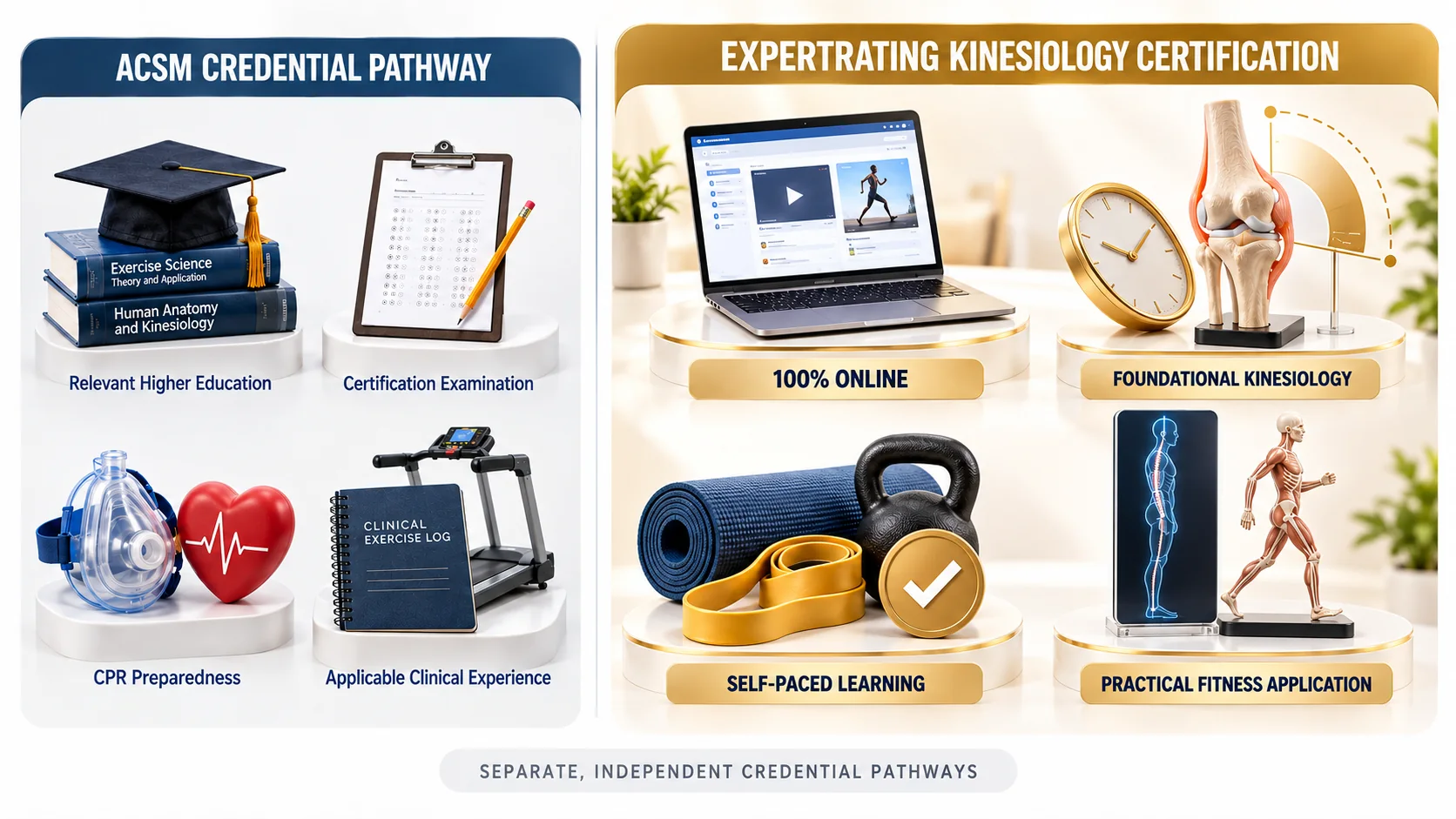 Understanding ACSM and ExpertRating Kinesiology Credentials