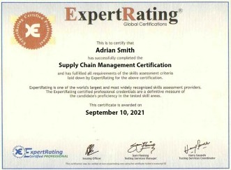Supply Chain Management Certification Test