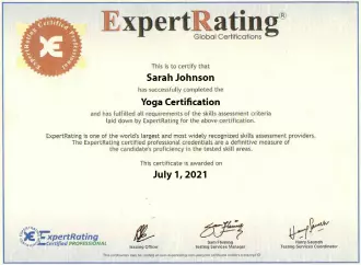 Yoga Instructor certificate